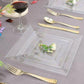 Lillian Tablesettings Square Plastic Dinner Plates Clear 8"