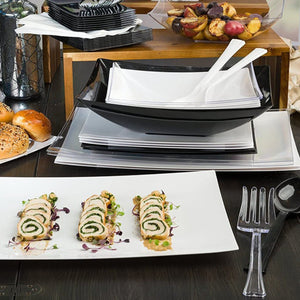 Clear Heavyweight Plastic Slotted Salad Serving Spoon 12"