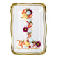 Aristocrat Collection 13” x 9” White & Gold Rectangle Serving Trays