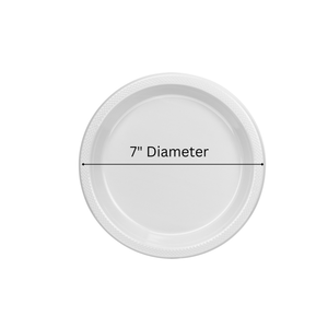 *BUY BULK* Hanna K. Signature Heavy weight Plastic Plates White 7"