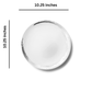 Whisk Collection 10.25" White & Silver Plastic Dinner Plates