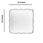 Aristocrat Collection 12” x 12” White & Silver Square Serving Trays