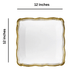 Aristocrat Collection 12” x 12” White & Gold Square Serving Trays
