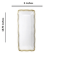 Aristocrat Collection 13.75"x6" White & Gold Narrow Serving Trays