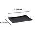 Rectangular Plastic Appetizer Plates Black 7.5"