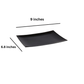 Rectangular Plastic Salad Plates Black 9"
