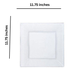Lillian Tablesettings Square Plastic Dinner Plates Clear 9.5"