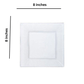 Lillian Tablesettings Square Plastic Dinner Plates Clear 8"