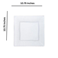 Lillian Tablesettings Square Plastic Dinner Plates Clear 10.75"