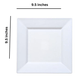 White Square Plastic Dinner Plates 9.5"