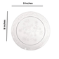 *JUMBO PACK* D'vine Plastic Dinner Plate Heavyweight Clear 9"
