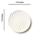 Whisk Collection 7.5" White & Gold Plastic Appetizer/Dessert Plates