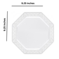 Lillian Tablesettings Lacetagon Plastic Plate Pearl 9.25"
