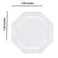 Lillian Tablesettings Lacetagon Plastic Plate Pearl 7.25"