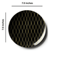 Whisk Collection 7.5" Black & Gold Plastic Appetizer/Dessert Plates
