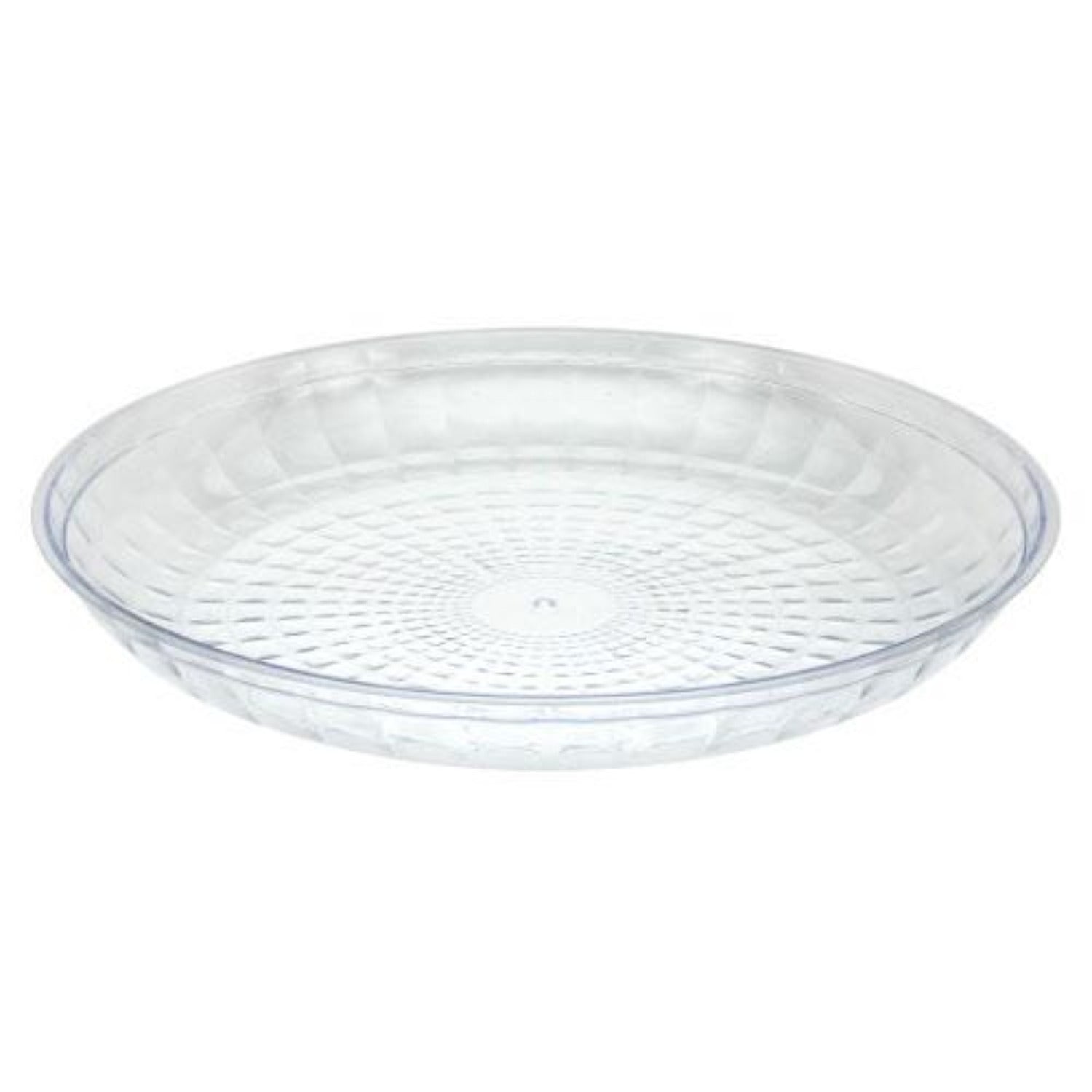 11'' Clear Crystal Cut Plastic Tray Serverware Party Dimensions 1 Piece