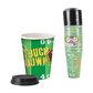 Touch-Down Sports 9oz Paper Cups with Black Dome Lids:16CT