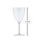 Silver Glitter Disposable Plastic Wine Glasses Goblet 7 oz
