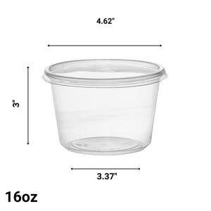 *WHOLESALE* 16oz. Lightweight Deli Containers with Lids | 500 ct/case