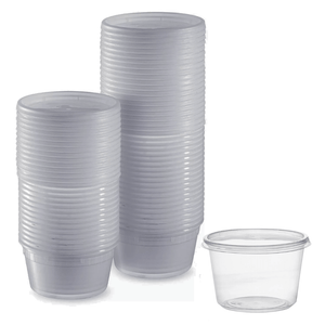 *BUY BULK* Lightweight Clear Plastic Round Deli Container with Lids 16oz