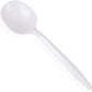 *BUY BULK* Plastic Cutlery Soup Spoons Medium Weight Disposable White