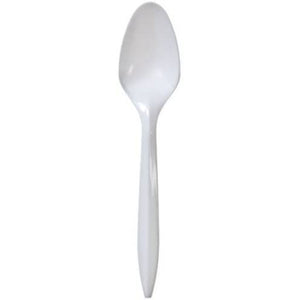*BUY BULK* Medium Weight Teaspoon White