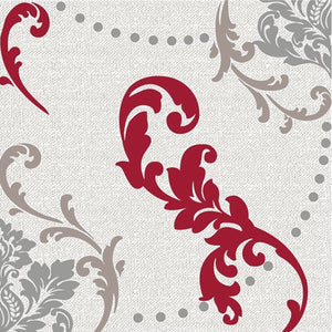 Wine Fleur-de-lis Disposable Lunch Paper Napkins 20CT