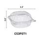 *WHOLESALE* DART Model # C53PST1| ClearSeal Hinged Lid Container | 500 ct/case