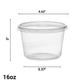 16oz Lightweight Clear Plastic Round Deli Container with Lids