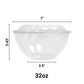 *WHOLESALE* 32oz. Rose / Salad Bowls To-Go Containers with lids | 150 ct/case
