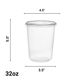 32oz Lightweight Clear Plastic Round Deli Container with Lids