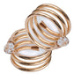 SALE Spiral Gold Plated Napkin Rings Set of 4