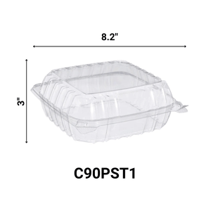 *WHOLESALE* DART Model # C9PST1| ClearSeal Hinged Lid Container | 250 ct/case