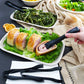 Plastic Serving Utensils,Heavy Duty Black Disposable, 3-Piece Each-in-One, Set 9-Piece
