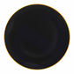 *BUY BULK* Organic Collection  Black & Gold Rim Disposable Plastic Dinner Tableware COMBO Set