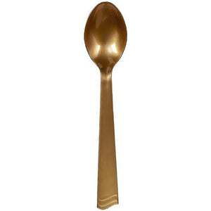 Gold Plastic Serving Spoon 10"
