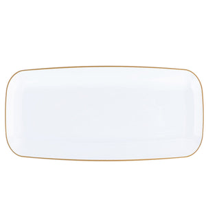 Organic White Gold Rim Tray Rectangle 1.6″