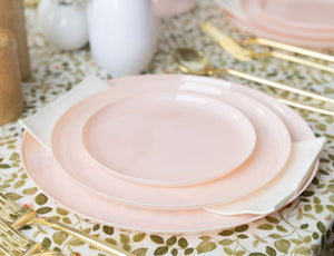 The Edge Collection 10" Dark Pink Round High-End Plastic Plates