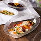 Pebbled Clear Plastic Oval Serving Bowl 32 oz