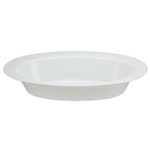 Pebbled Pearl Plastic Oval Serving Bowl 48 oz