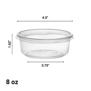 *WHOLESALE* 8oz. Lightweight Deli Containers with Lids | 500 ct/case