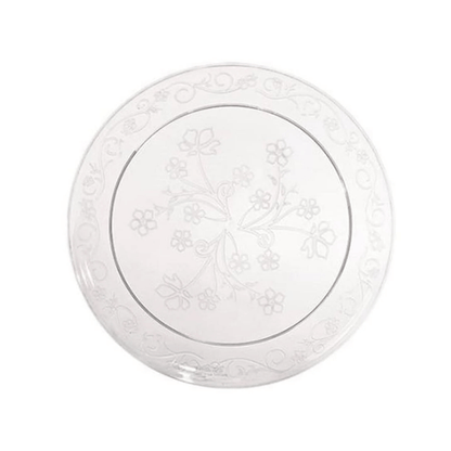 *JUMBO PACK* D'Vine Plastic Salad Plate Heavyweight Clear 7"