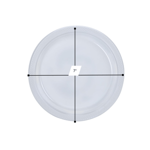 *BUY BULK * Hanna K. Signature Clear Heavyweight Plastic Plates 7"