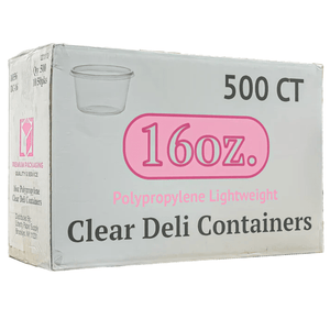 *WHOLESALE* 16oz. Lightweight Deli Containers with Lids | 500 ct/case
