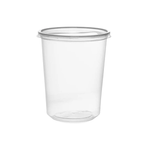 *BUY BULK* Lightweight Clear Plastic Round Deli Container with Lids 32oz