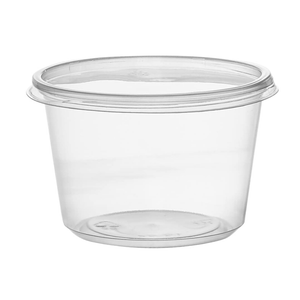 *BUY BULK* Lightweight Clear Plastic Round Deli Container with Lids 16oz