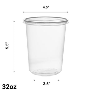 *WHOLESALE* 32oz. Lightweight Deli Containers with Lids | 500 ct/case