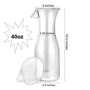 Lillian Carafe Juice Jar Beverage Decanter Acrylic 40 oz