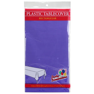Tablecover Plastic Purple Rectangular 54'' X 108''