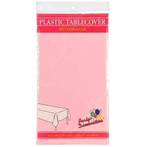 Tablecover Plastic Light Pink Rectangular 54'' X 108''